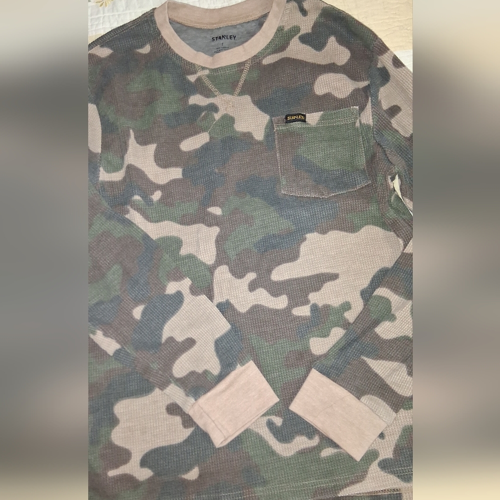 Stanley Green and Brown Camouflage Shirt
